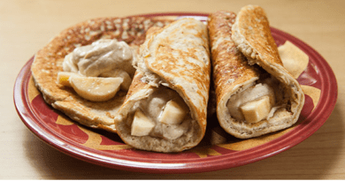 coconut vanilla protein crepes