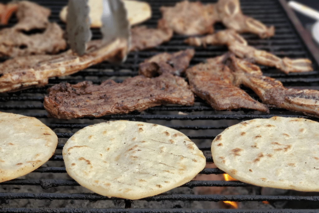 protein tortillas on grill