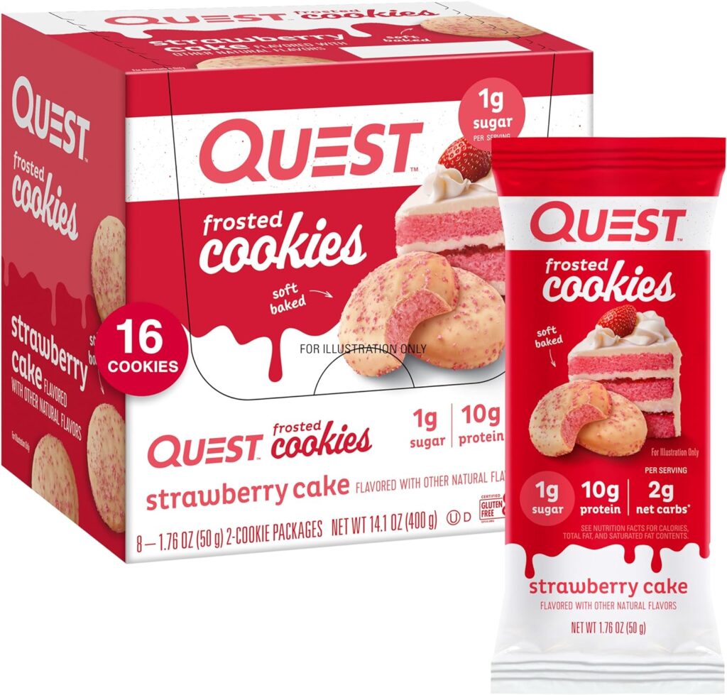 quest frosted cookies strawberry cake