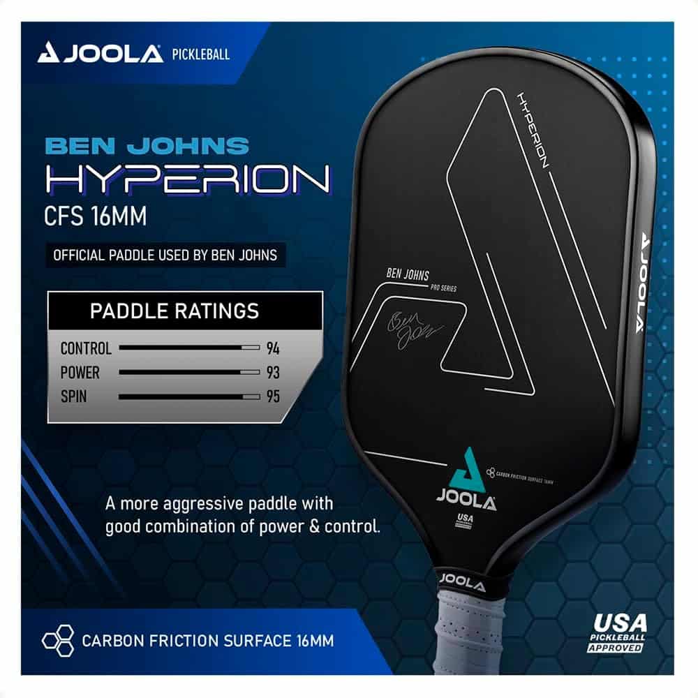 JOOLA Ben Johns Hyperion CFS pickleball paddle